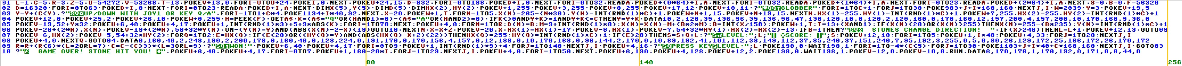 Zeichenanzahl pro Zeile